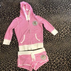 Victoria's Secret Terry Hoodie& Shorts Set